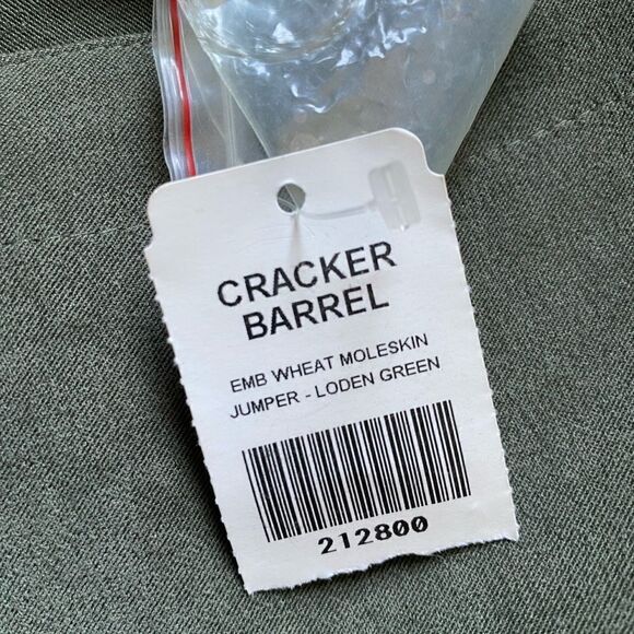 Cracker Barrel Maxi Dress Boho Floral Embroidered Green Size Medium - Picture 11 of 11